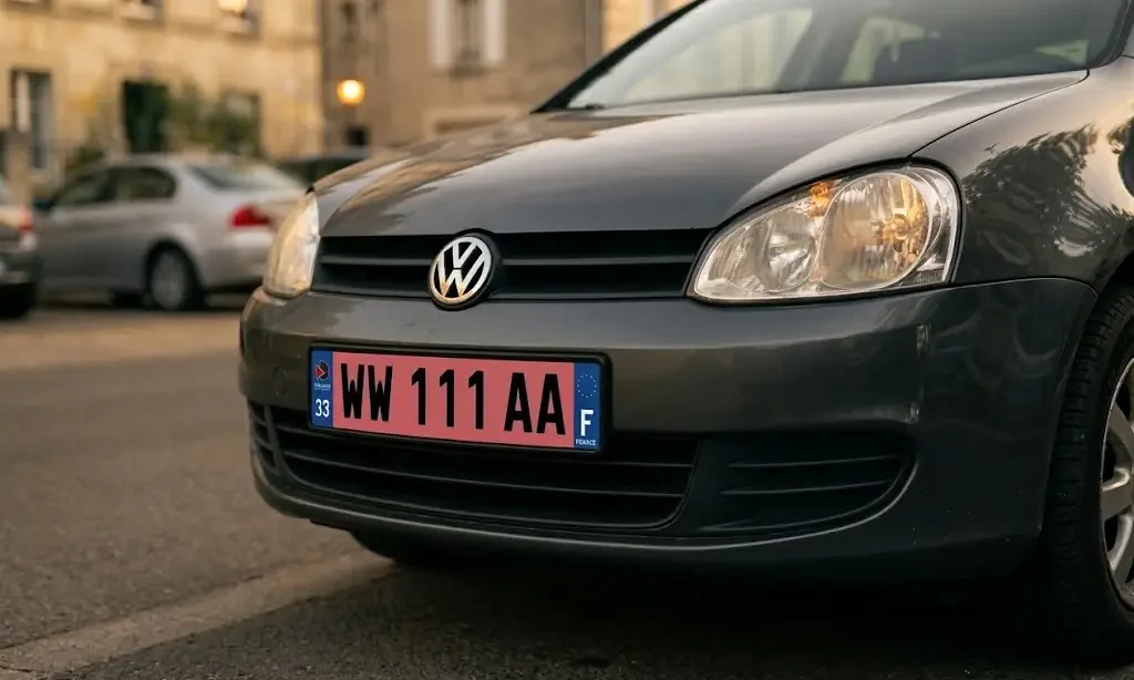 Plaque rose voiture : Hi Barbie ! Bye le permis ?