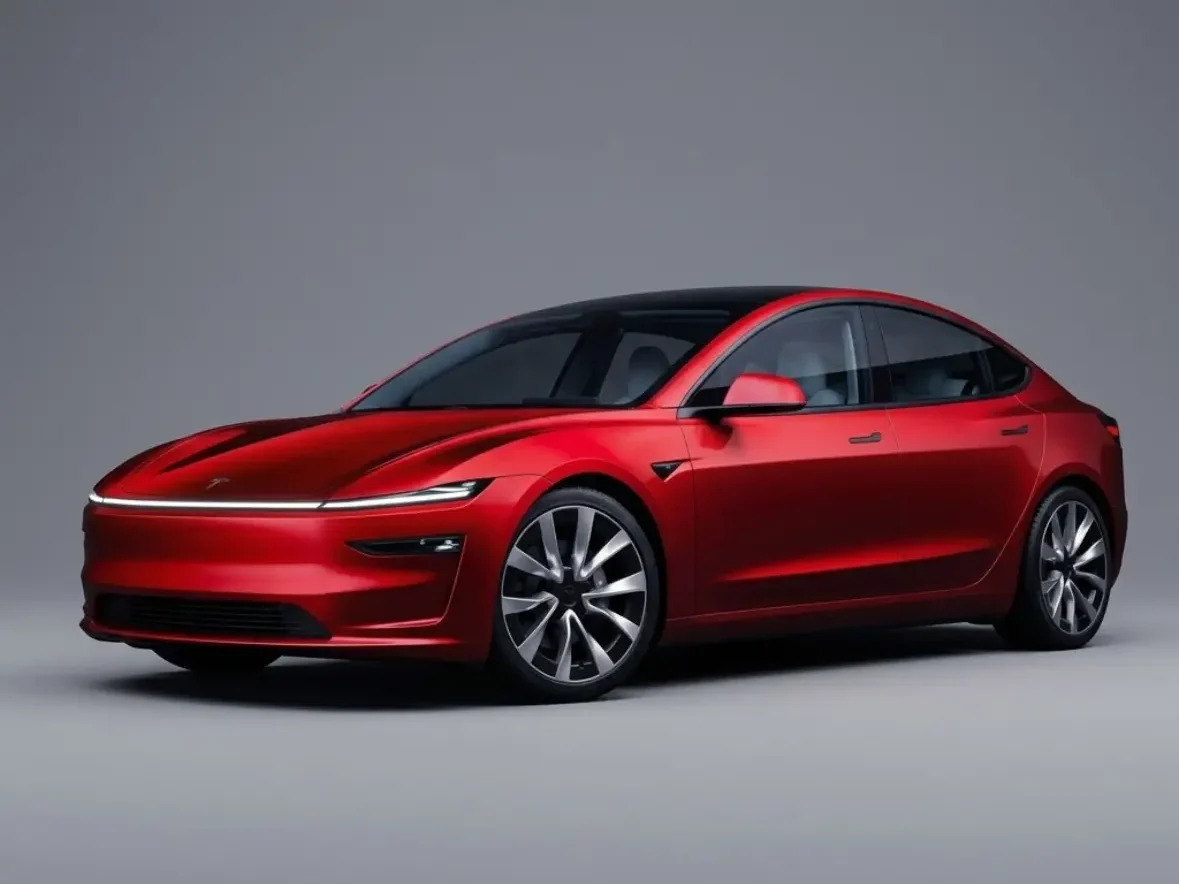 Tesla Model 3 "Juniper" rouge